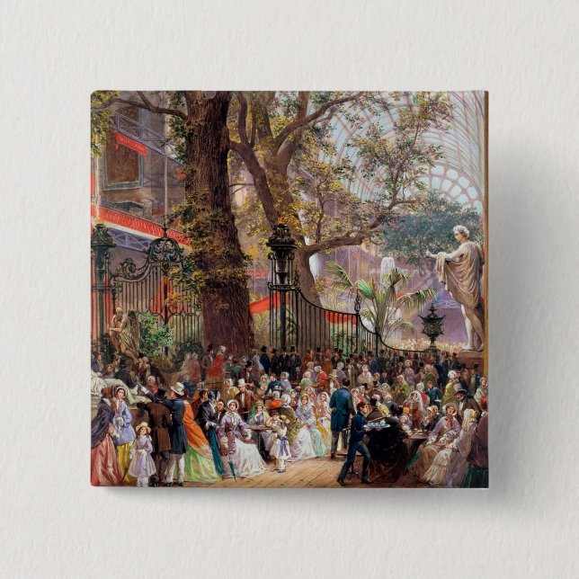 Badge Carré 5 Cm Grande exposition, 1851 : intérieur (Devant)