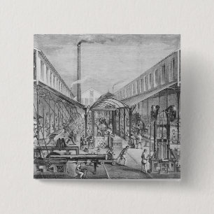 Badge Carré 5 Cm Grandes industries, ateliers de construction