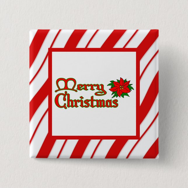 Badge Carré 5 Cm Grandes menthe poivrée (Devant)