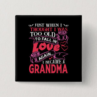 Badge Carré 5 Cm Grandma Fall In Love Again