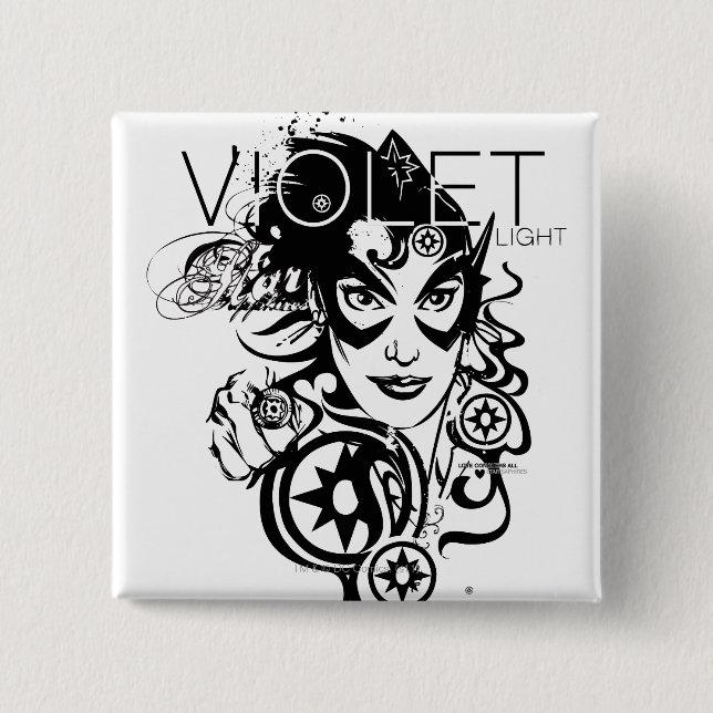 Badge Carré 5 Cm Graphique 4 de saphir d'étoile (Devant)