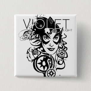 Badge Carré 5 Cm Graphique 4 de saphir d'étoile