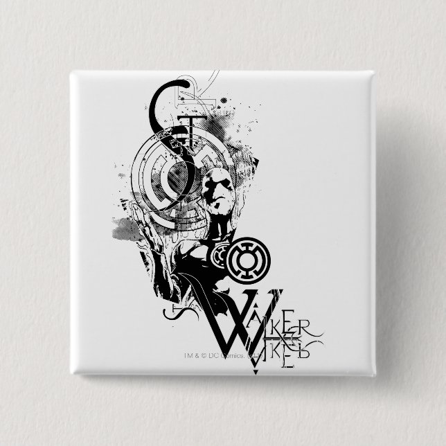 Badge Carré 5 Cm Graphique bleu 2 de lanterne (Devant)