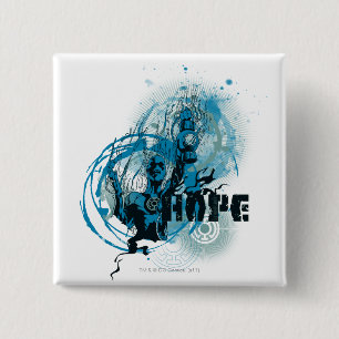 Badge Carré 5 Cm Graphique bleu 3 de lanterne