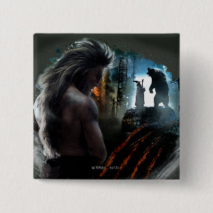 Badge Carré 5 Cm Graphique de BEORN™ et de Gandalf