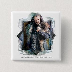 Badge Carré 5 Cm Graphique de caractère de THORIN OAKENSHIELD™