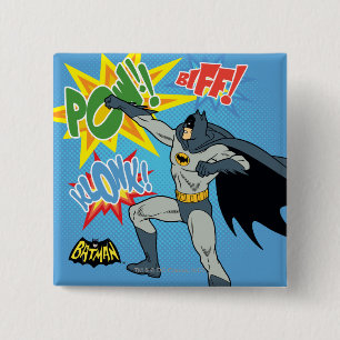 Badge Carré 5 Cm Graphique de poinçonnage Batman