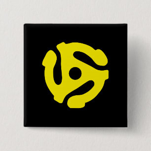 Badge Carré 5 Cm Graphique d'espaceur Jaune 45