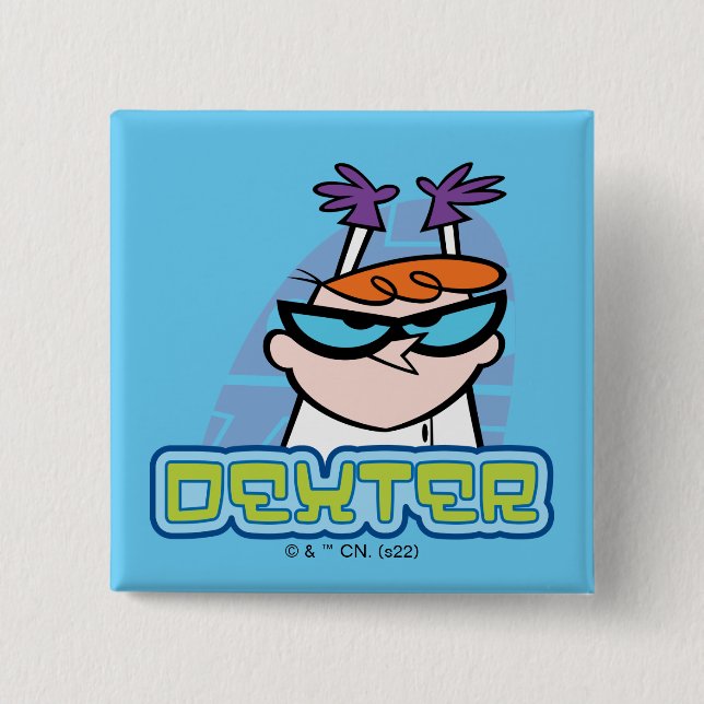 Badge Carré 5 Cm Graphique Nom du caractère de Dexter (Devant)