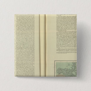 Badge Carré 5 Cm Graphique physique de l'océan Atlantique suite