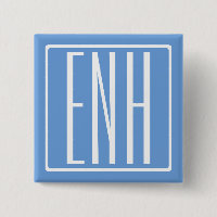 Gras moderne 3 initiales Monogramme | Bleu doux