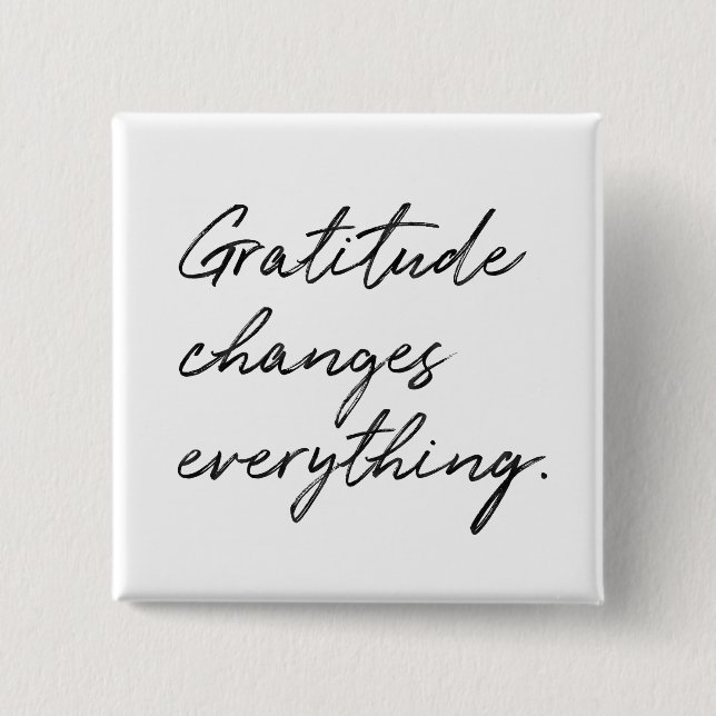 Badge Carré 5 Cm Gratitude Change tout Typographie (Devant)