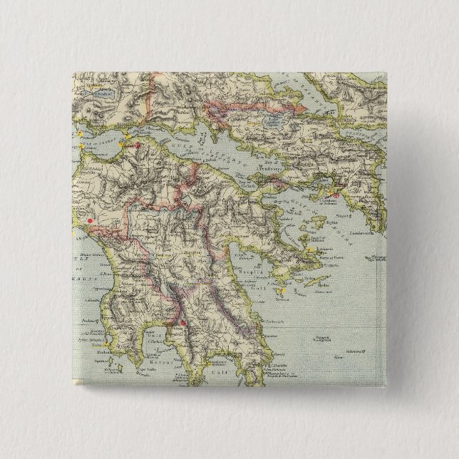 Badge Carré 5 Cm Grèce 8 (Devant)