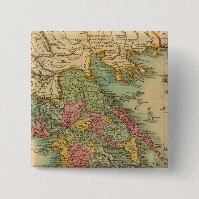 Badge Carré 5 Cm Grèce 8 (Devant)