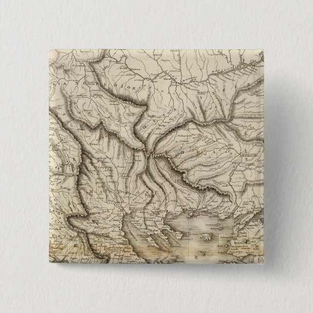 Badge Carré 5 Cm Grèce antique (Devant)