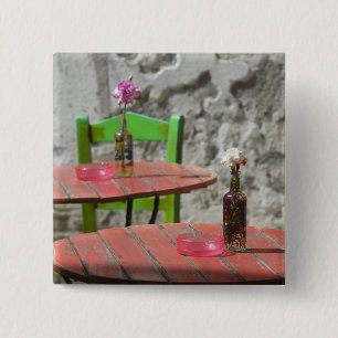 Badge Carré 5 Cm GRÈCE, CRÈTE, province de Hania, Hania : Coloré 2