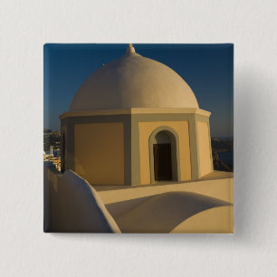 Badge Carré 5 Cm Grèce et île grecque de Santorini ville de 2