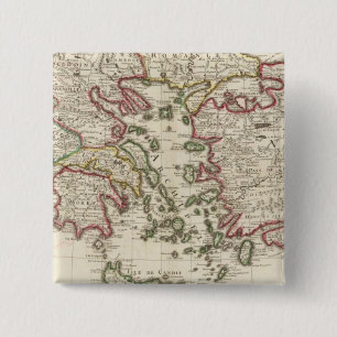 Badge Carré 5 Cm Grèce et Turquie