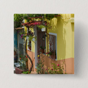 Badge Carré 5 Cm GRÈCE, Îles de la mer Égée nord-orientale, LESVOS