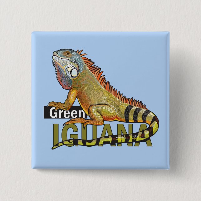 Badge Carré 5 Cm green (Devant)