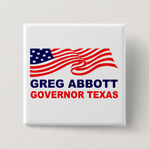 Badge Carré 5 Cm Greg Abbott Texas