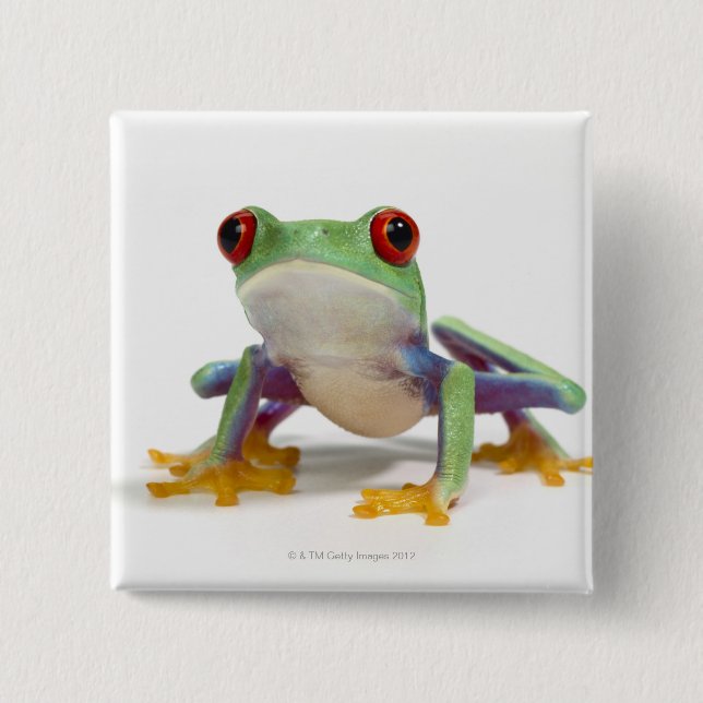 Badge Carré 5 Cm Grenouille femelle 2 (Devant)