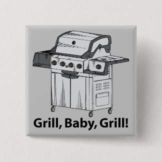 Badge Carré 5 Cm Gril, bébé, gril !