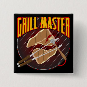 Badge Carré 5 Cm Grill Master