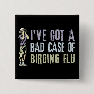 Badge Carré 5 Cm Grippe aviaire