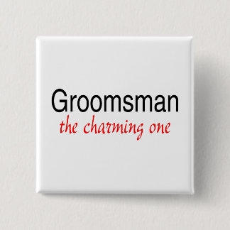 Badge Carré 5 Cm Groomsman (de charme)