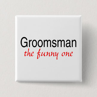 Badge Carré 5 Cm Groomsman Le Drôle