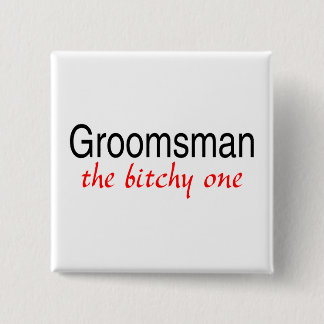 Badge Carré 5 Cm Groomsman le garce