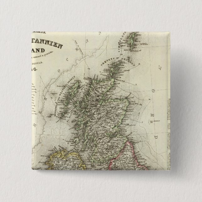 Badge Carré 5 Cm Grossbritannien, Irlande (Devant)