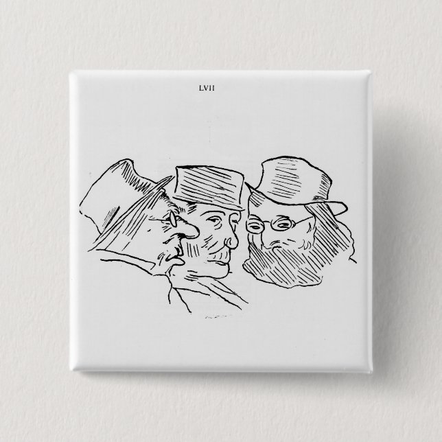 Badge Carré 5 Cm Grotesques (Devant)