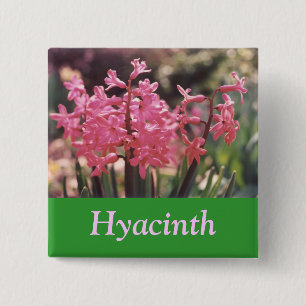 Badge Carré 5 Cm Groupe de jacinthe