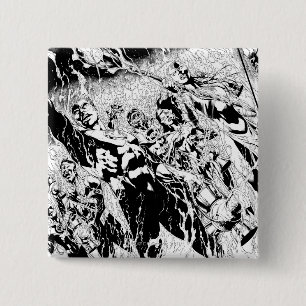 Badge Carré 5 Cm Groupe vert de lanterne