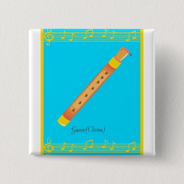 Badge Carré 5 Cm Guan (Devant)
