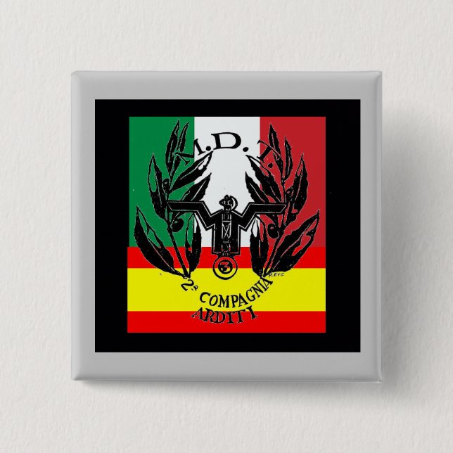 Badge Carré 5 Cm Guerre civile espagnole de groupe volontaire (Devant)