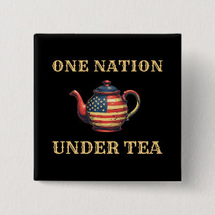 Badge Carré 5 Cm Guerre d'Indépendance 1773 USA One Nation Under Te
