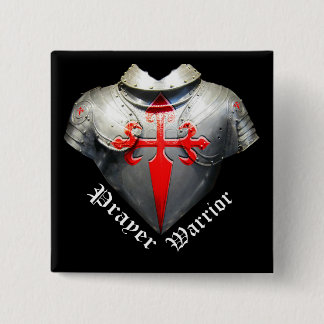 Badge Carré 5 Cm Guerrier de prière