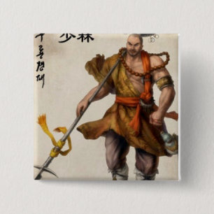 Badge Carré 5 Cm guerrier samouraï