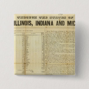 Badge Carré 5 Cm Guide des voyageurs et répertoire des émigrants