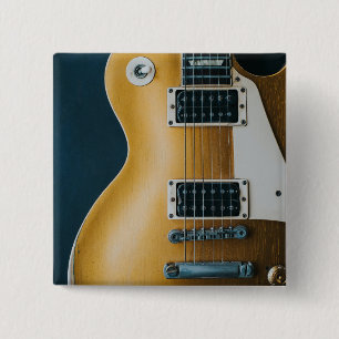 Badge Carré 5 Cm Guitare acoustique