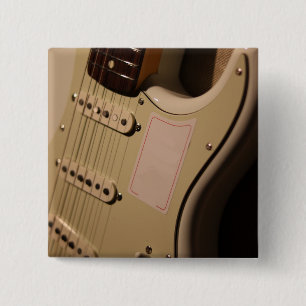 Badge Carré 5 Cm Guitare acoustique mignonne