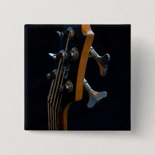 Badge Carré 5 Cm Guitare de basse cool