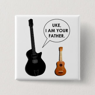 Badge Carré 5 Cm guitare drôle