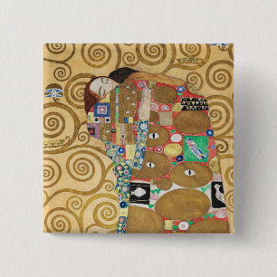 Badge Carré 5 Cm Gustav Klimt - Fulfillment, Stoclet Frieze