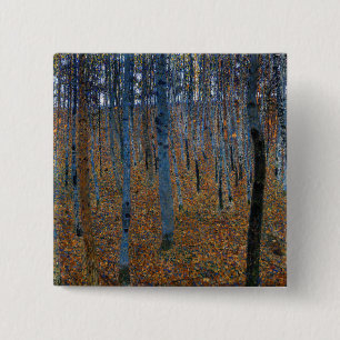 Badge Carré 5 Cm Gustav Klimt - hêtraie I