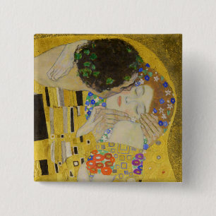 Badge Carré 5 Cm Gustav Klimt - Le Baiser