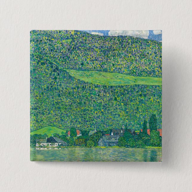 Badge Carré 5 Cm Gustav Klimt - Litzlberg am Attersee (Devant)